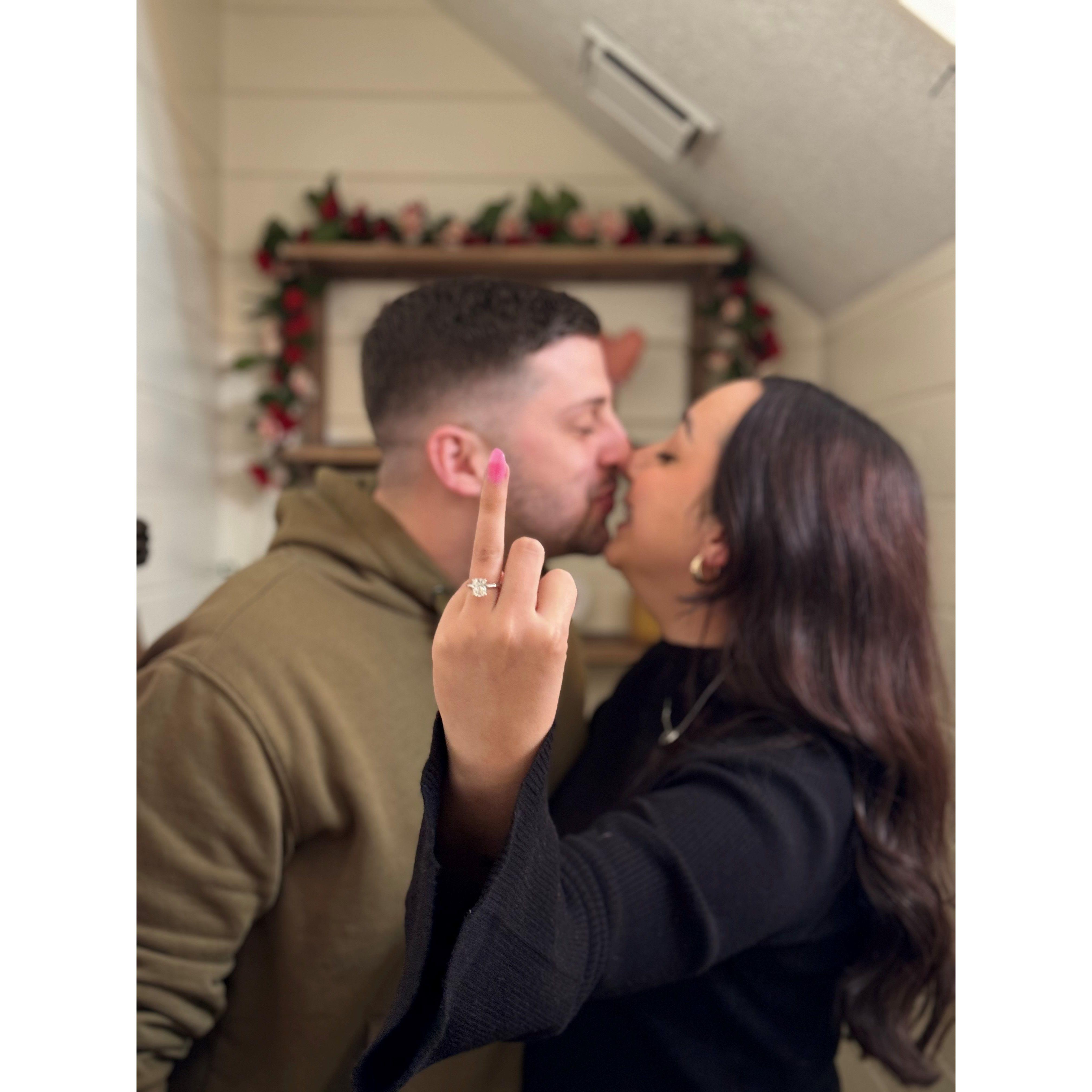 The day after we got engaged!