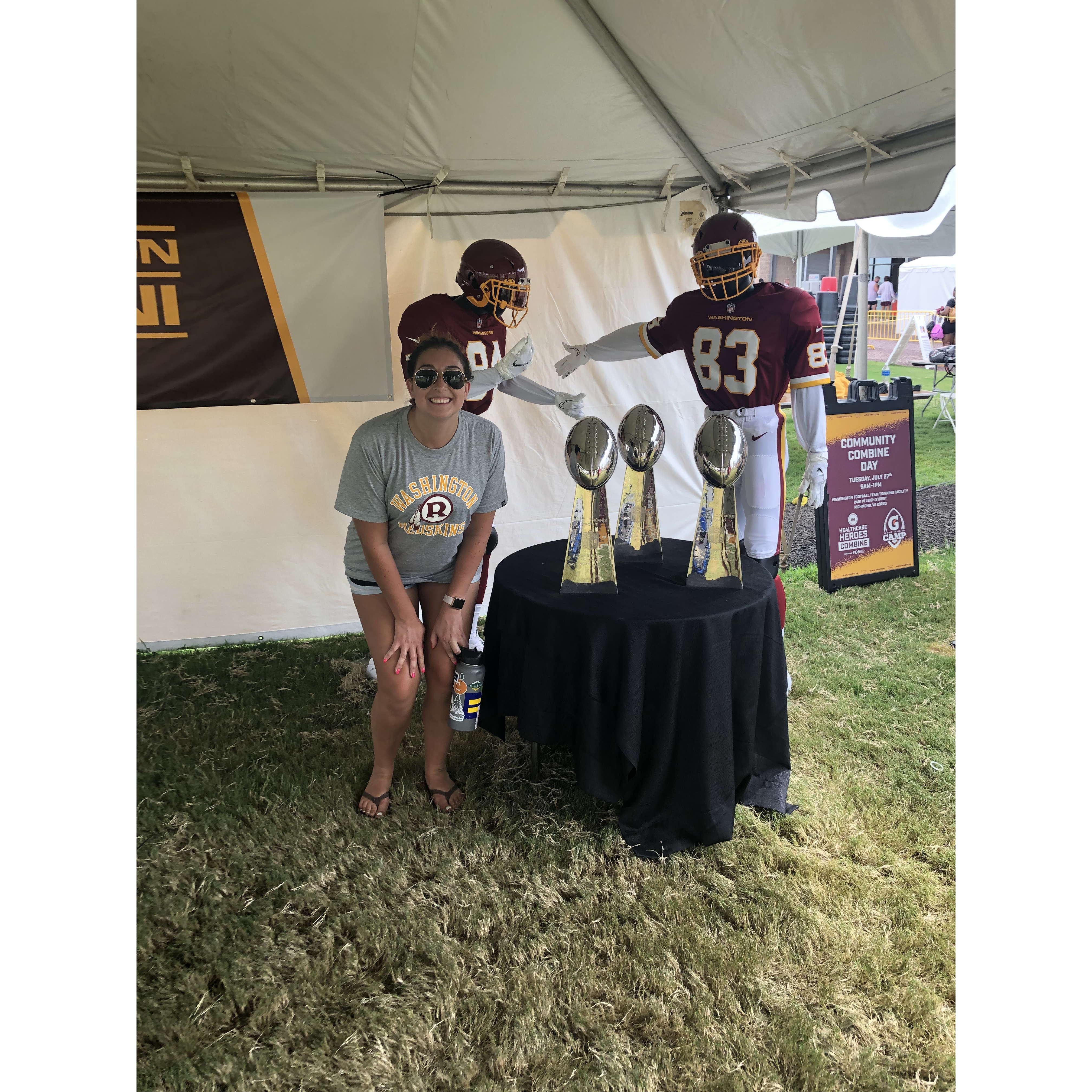 Emily with the Super Bowl trophies (Fun fact: this pic is Chandler's phone background) - 2021