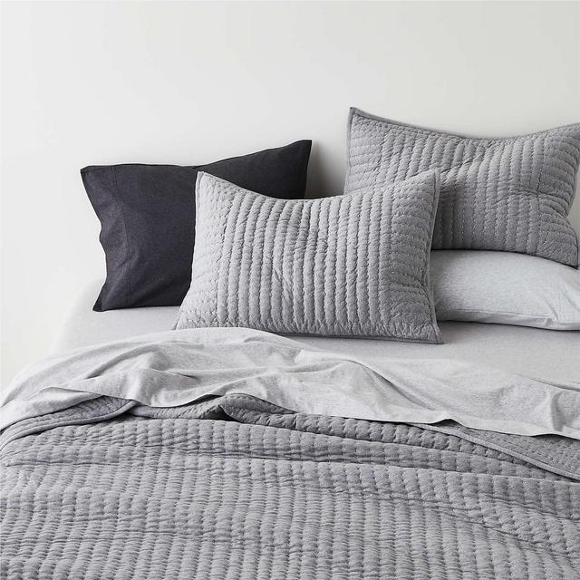 Organic Jersey Heathered Grey King Quilt