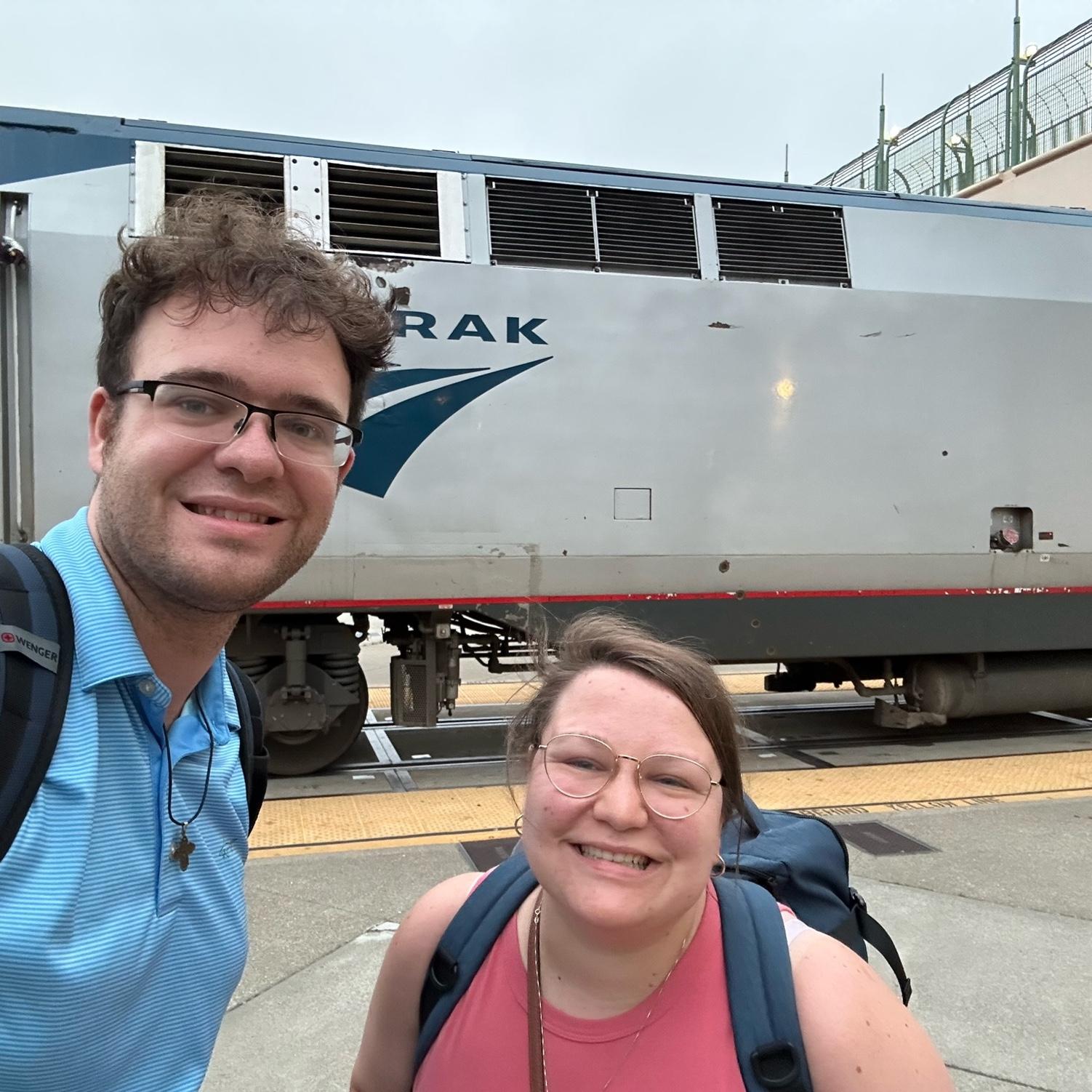 In August 2023 we took the Amtrak from Philadelphia to San Francisco. We really like riding the train together. Our wedding favors are going to be something that we got on this trip.