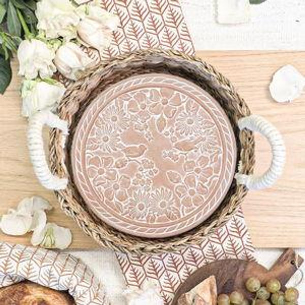 Bread Basket with Warming Stone - Etsy