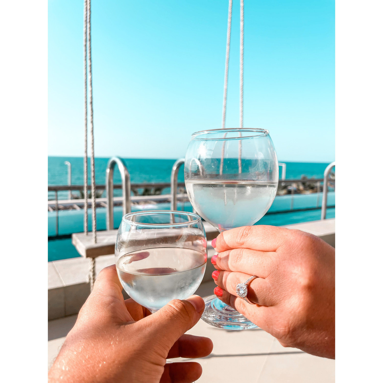 Cheers to being engaged!