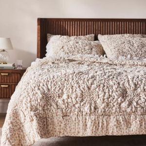 Dahlia Cotton Voile Floral Printed Textured Quilt