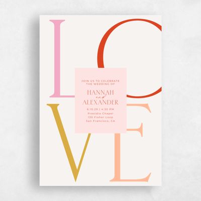 Light Oatmeal, Beige Wedding Invitation - Josephine Portrait