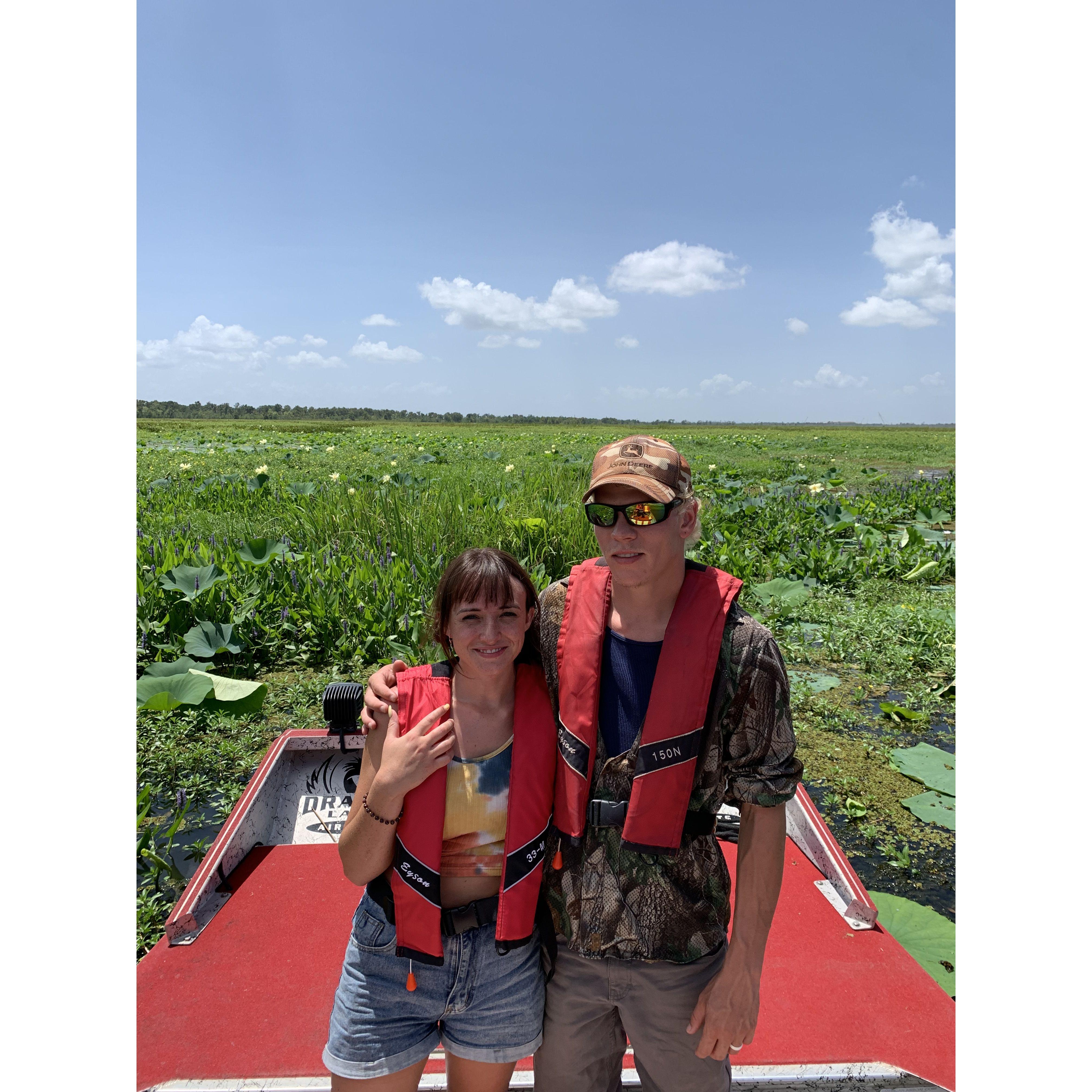 Looking for gators in the bayou!