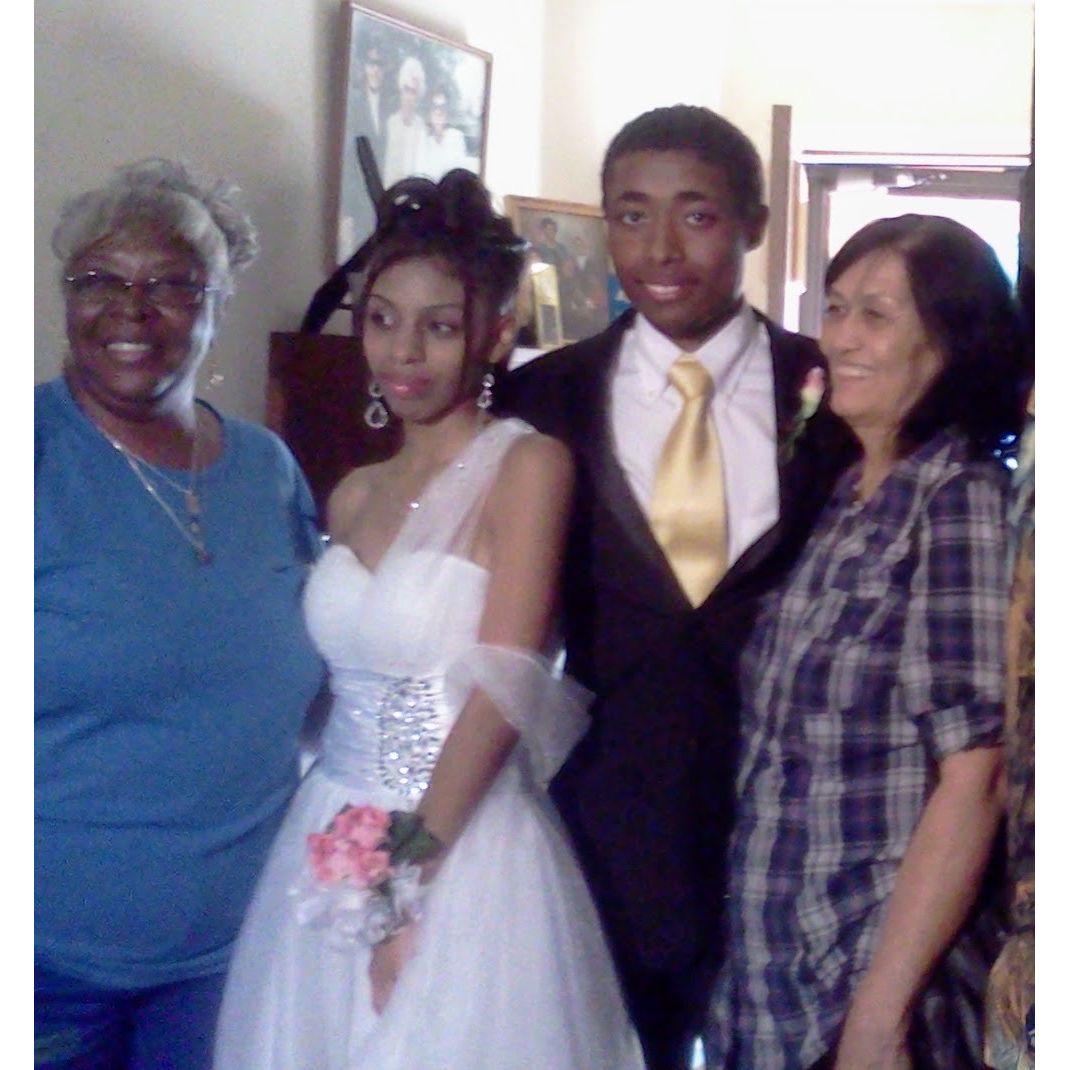Prom 2012 with the grands! We love and miss them both so dearly but we know that they're here with us to celebrate our love!