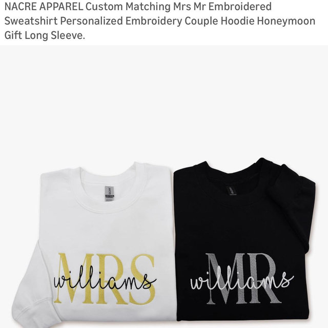 Newlywed Wedding Photo Sweaters for thank you letters🤍