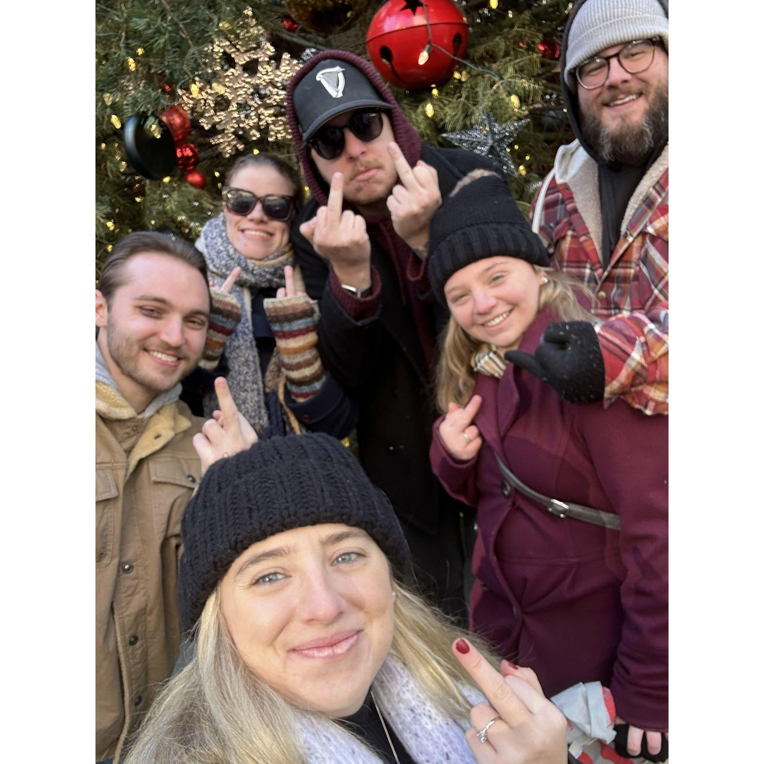 A family that flips  people off together, stays together <3