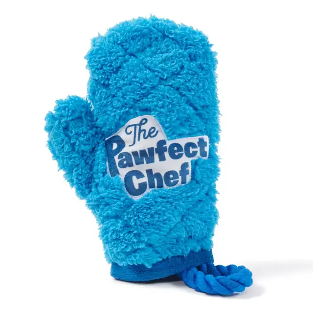 BARK Oven Mutt Squeaker Dog Toy in Blue