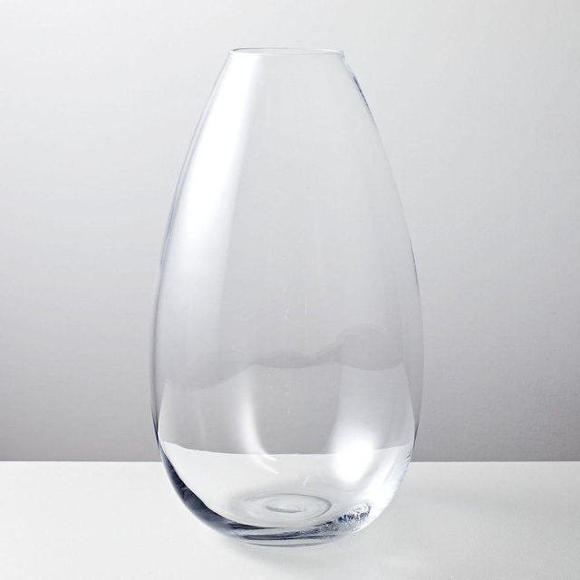Foundations Vase, Clear, 16"h Glass Vase