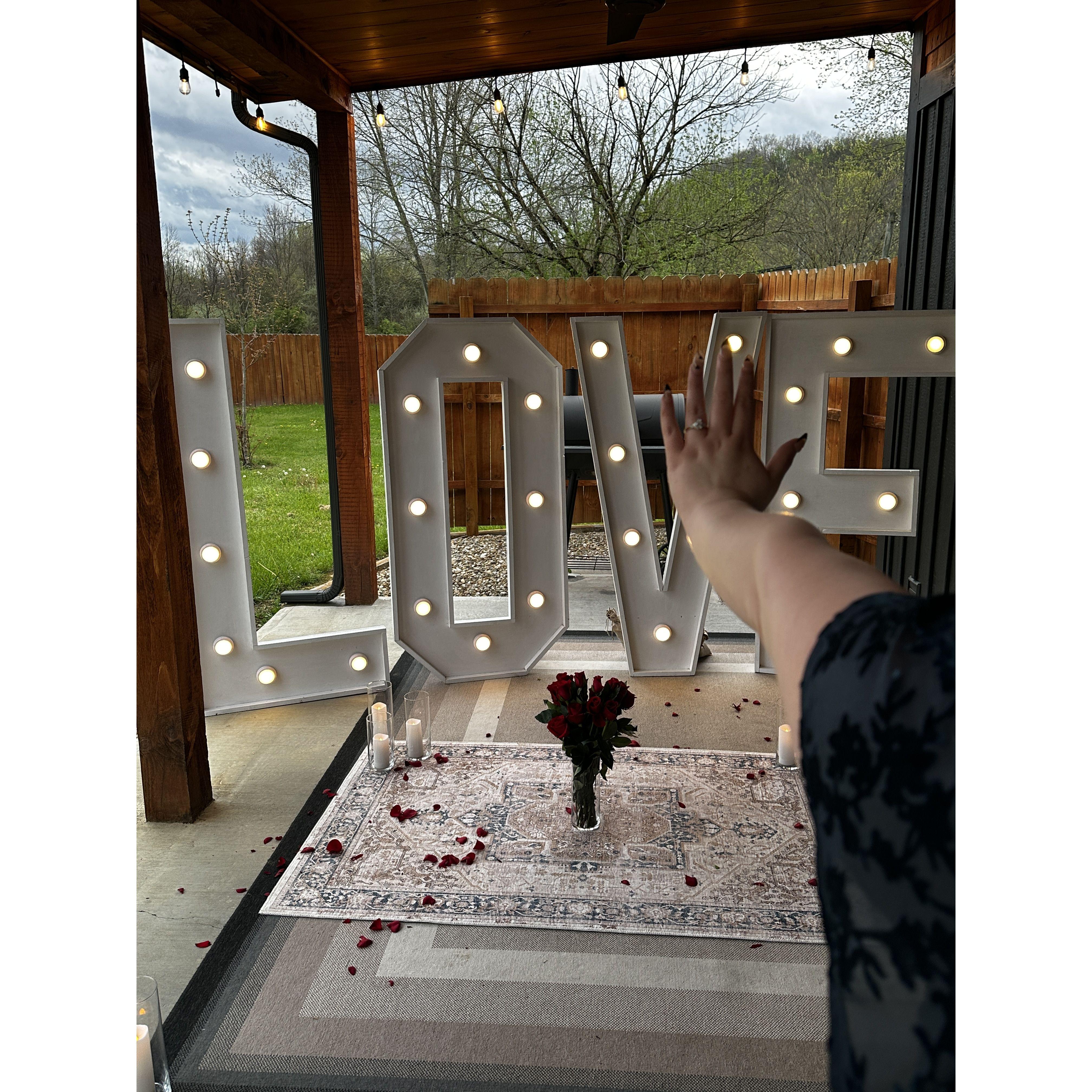 Where she said "YES"