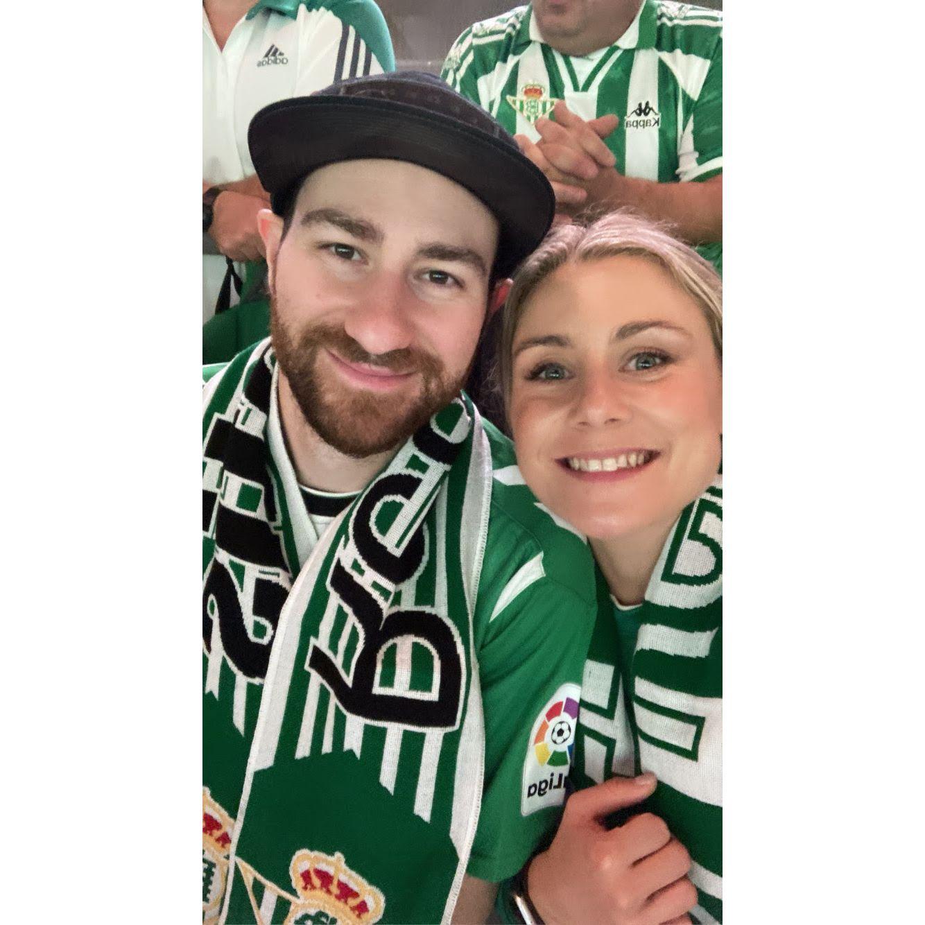 Jay loves soccer, Maddie loves warm scarves. A match made in heaven.