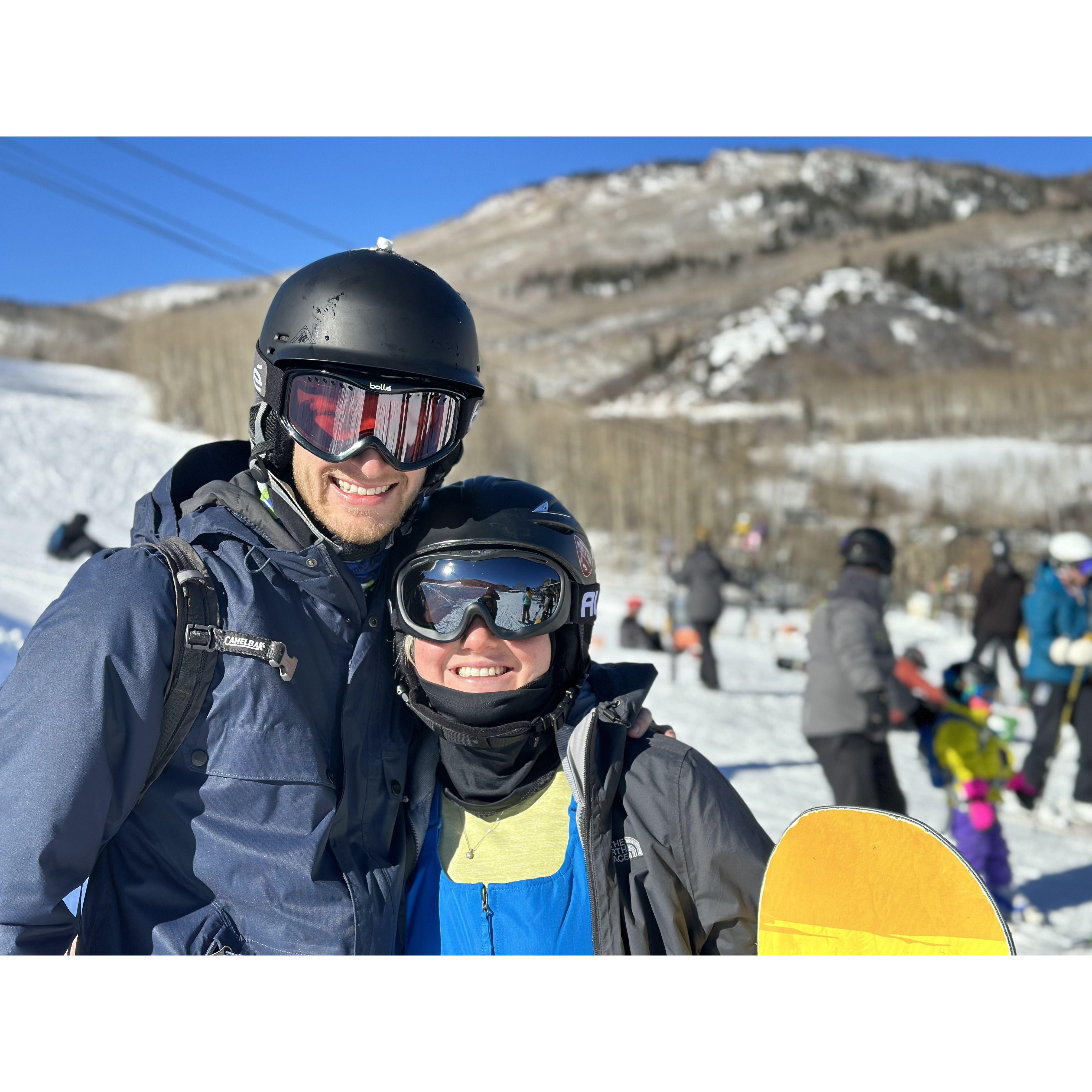 First time skiing in Colorado together.