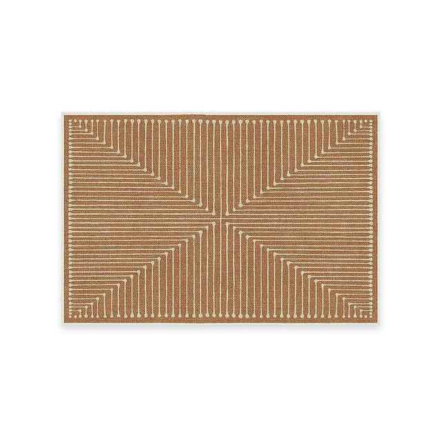 RUGGABLE x Jonathan Adler Washable Rug - Perfect Modern Area Rug for Living Room Bedroom Kitchen - Pet & Child Friendly - Stain & Water Resistant - Inkdrop Copper 2'x3' (Standard Pad)