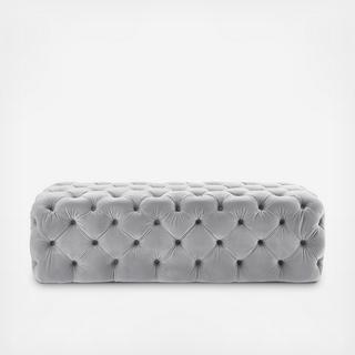 Kaylee Jumbo Velvet Ottoman