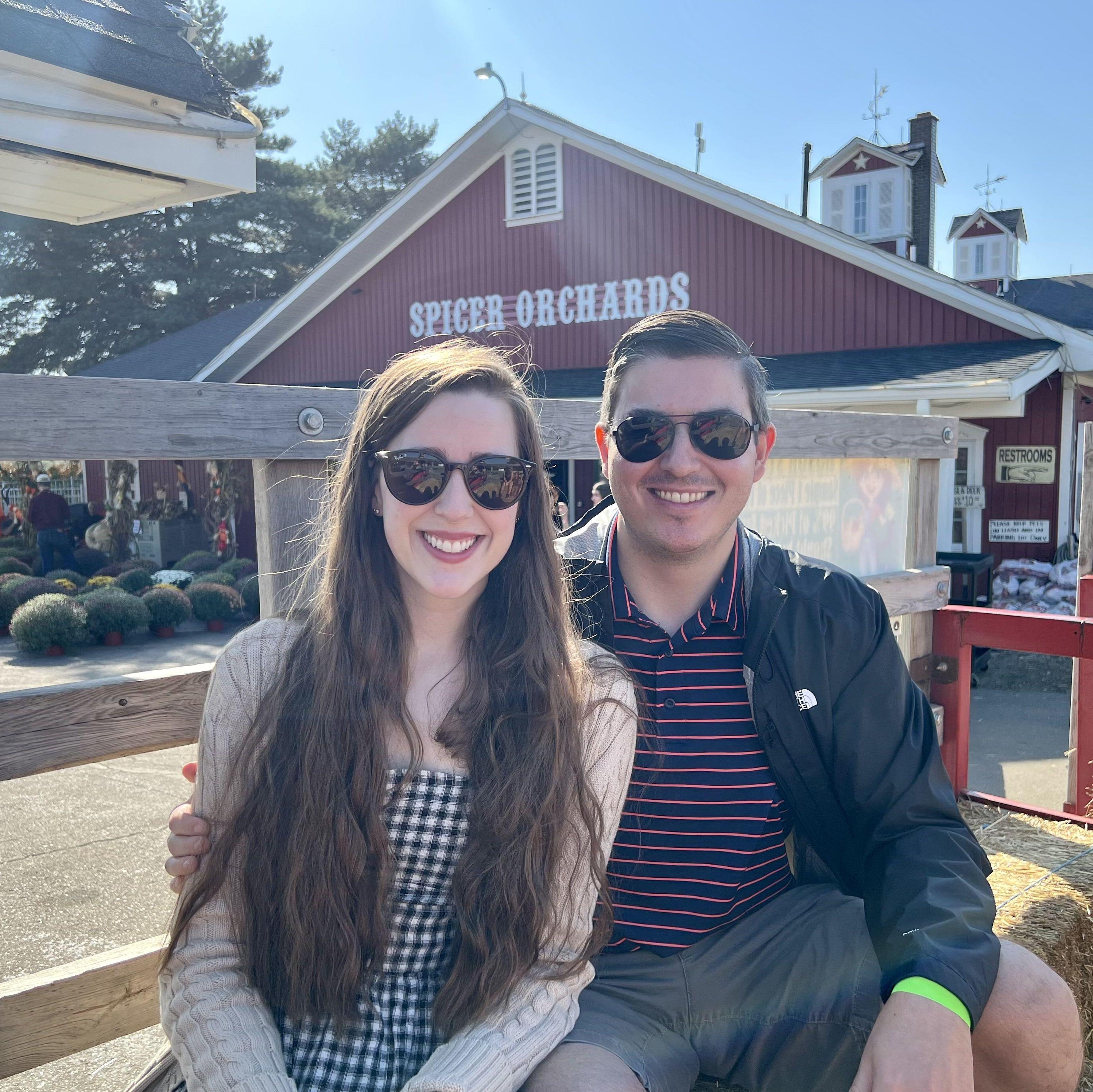 Taken about an hour before we got engaged at the cider mill, Michigan, 2024