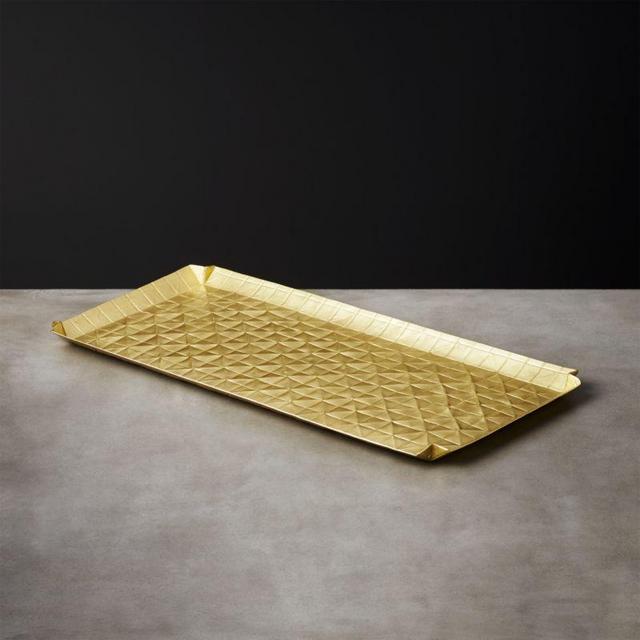 CB2 Fold Gold Serving Platter