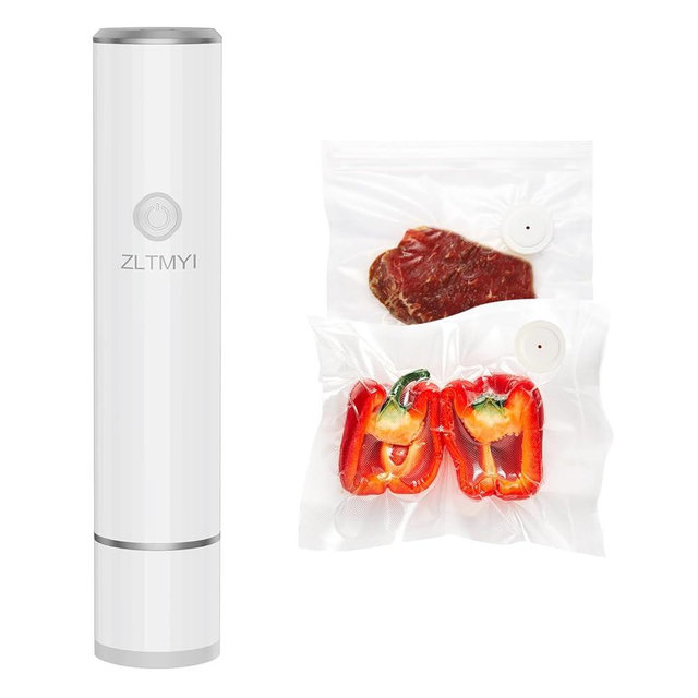 ZLTMYI Vacuum Sealer,Food Saver Vacuum Sealer Machine,Compact Handheld Vacuum Sealers for Freshness Preservation, Ideal for Sous-Vide, Meal Prep, and Food Storage (Vacuum Sealers + 20 Bags)