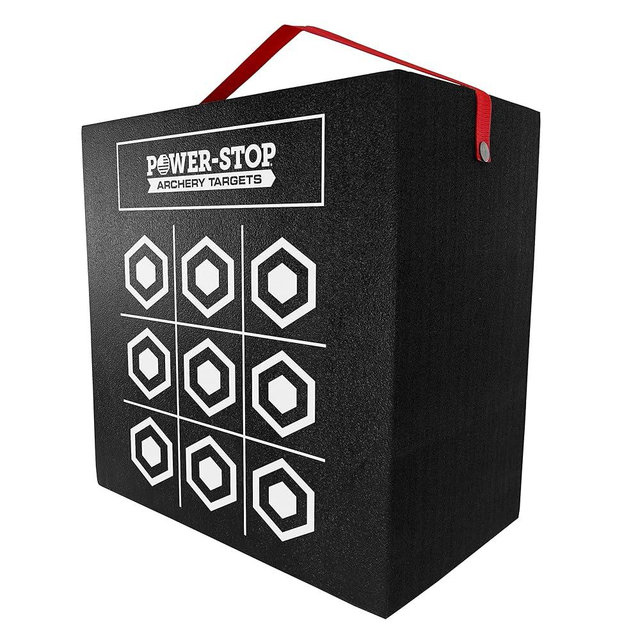 Power-Stop Archery Targets - 24" High-Density Big Block Foam Target for Broadheads and Field Tips