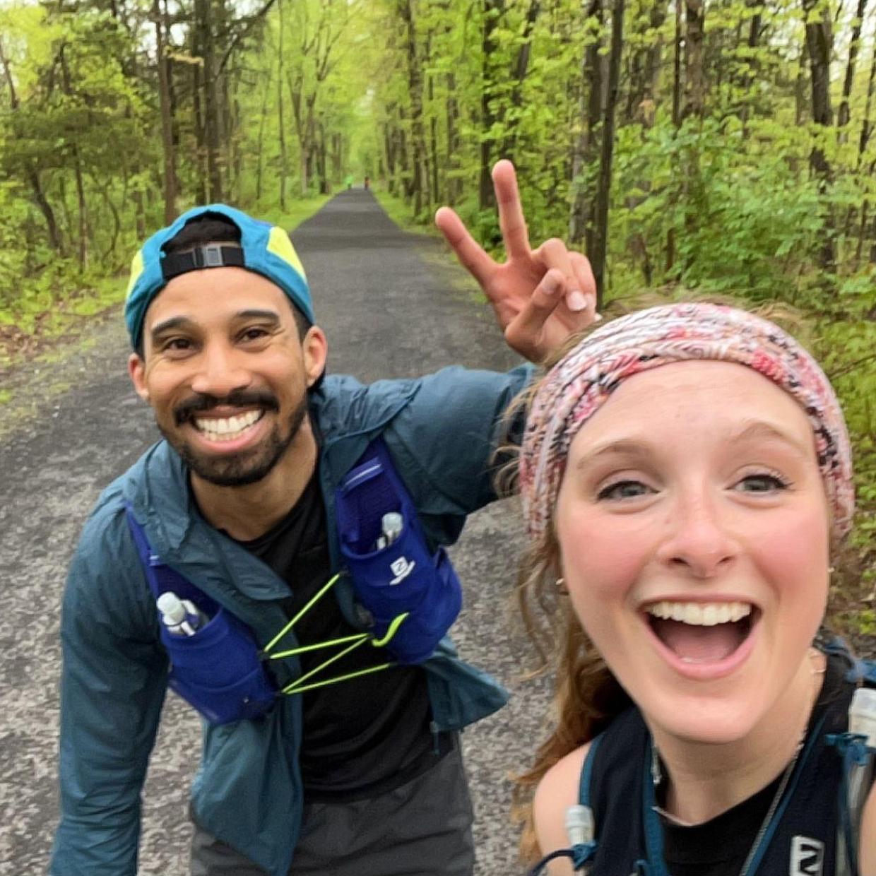 This trail marathon in Gardiner NY was our "first date".