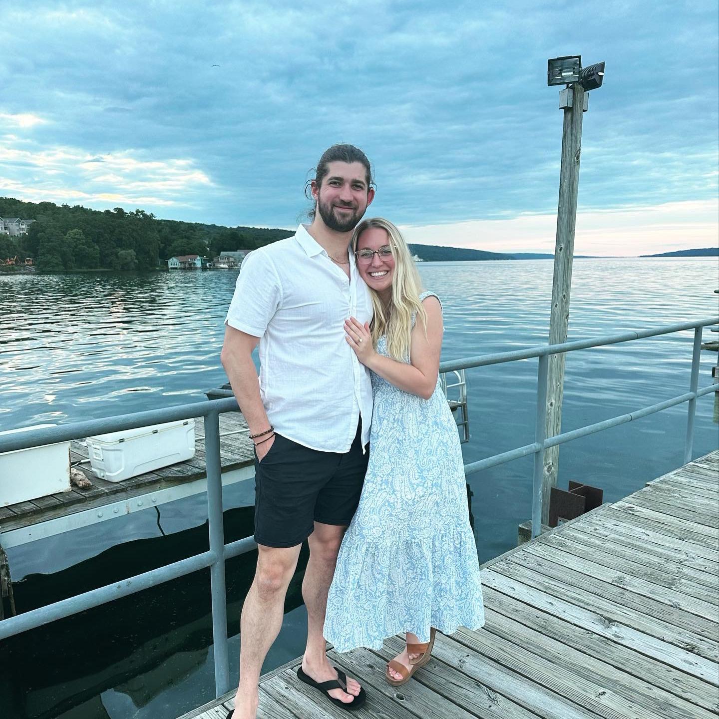 At Seneca Harbor right after we got engaged!