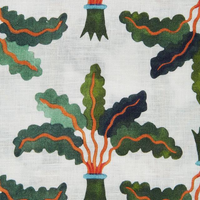 Large Tablecloth (180X350) Linen Palms in Linen