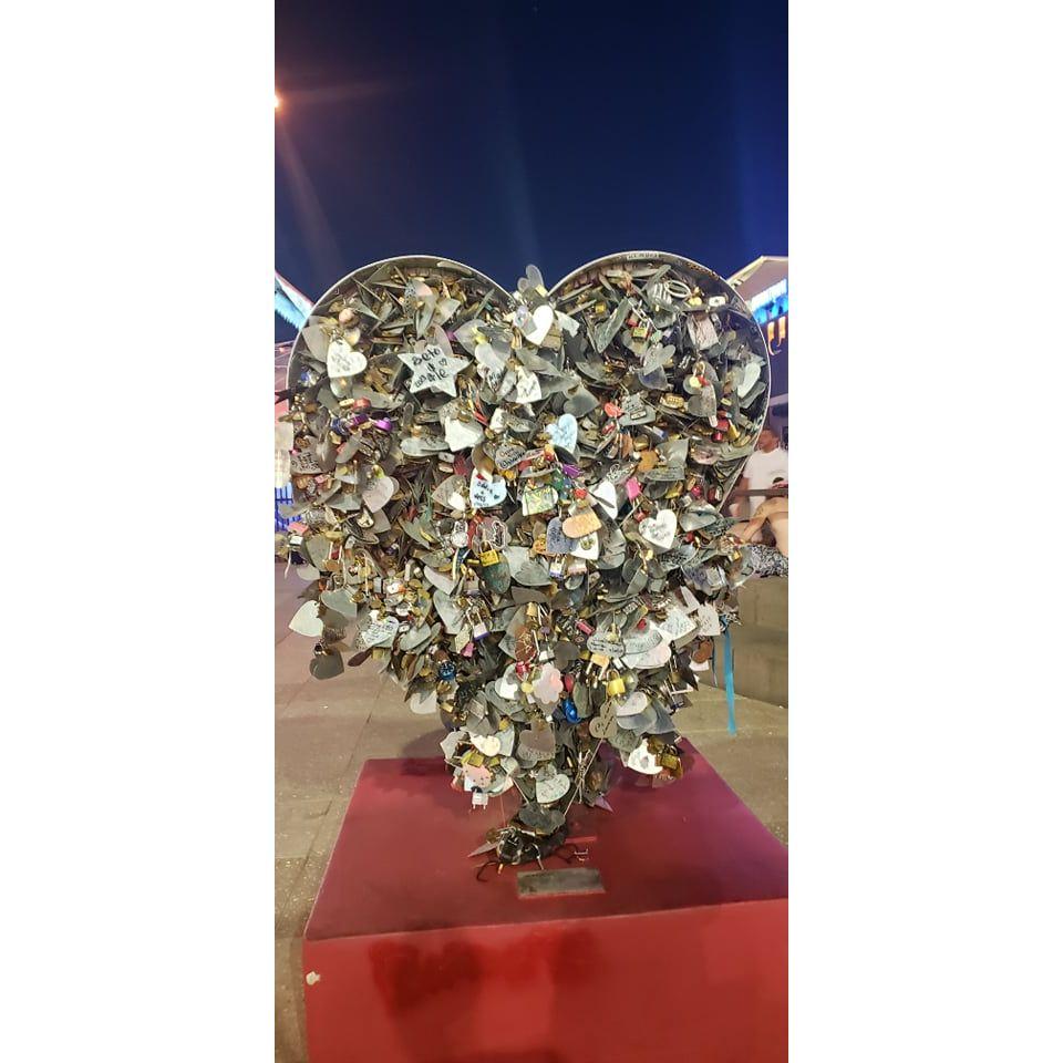 We put our lock on the heart at Container Park in Las Vegas.