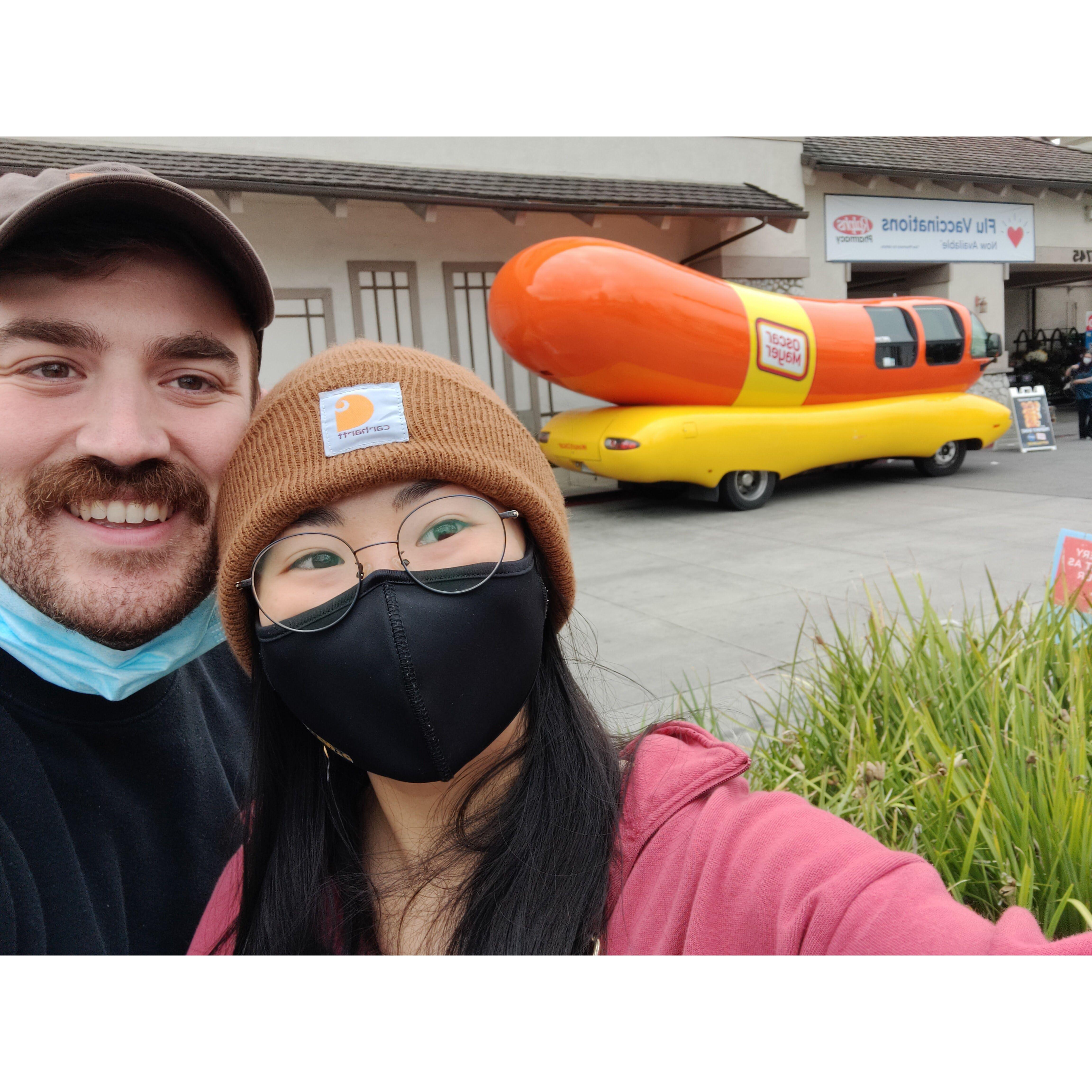 Saw the Oscar Mayer mobile.