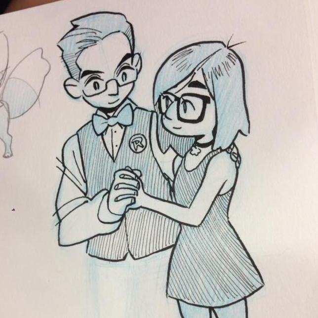 September 2017: We were supposed to attend a ball cosplaying as Robin and Raven from Teen Titans but it didn't work out. So Susan drew what we would've looked like instead u_u