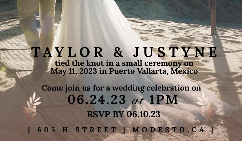 The Wedding Website of Taylor May and Justyne Looper