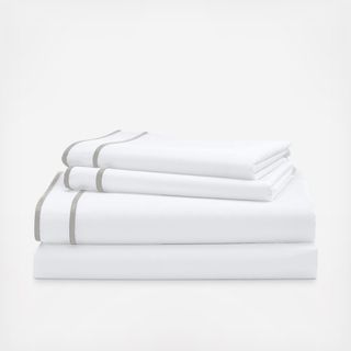 Spencer Border 4-Piece Sheet Set