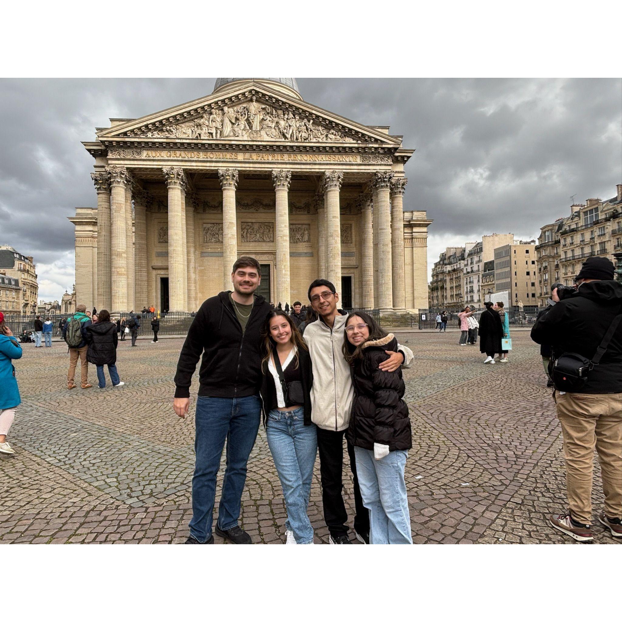Panthéon in Paris with Steph's brother and sister