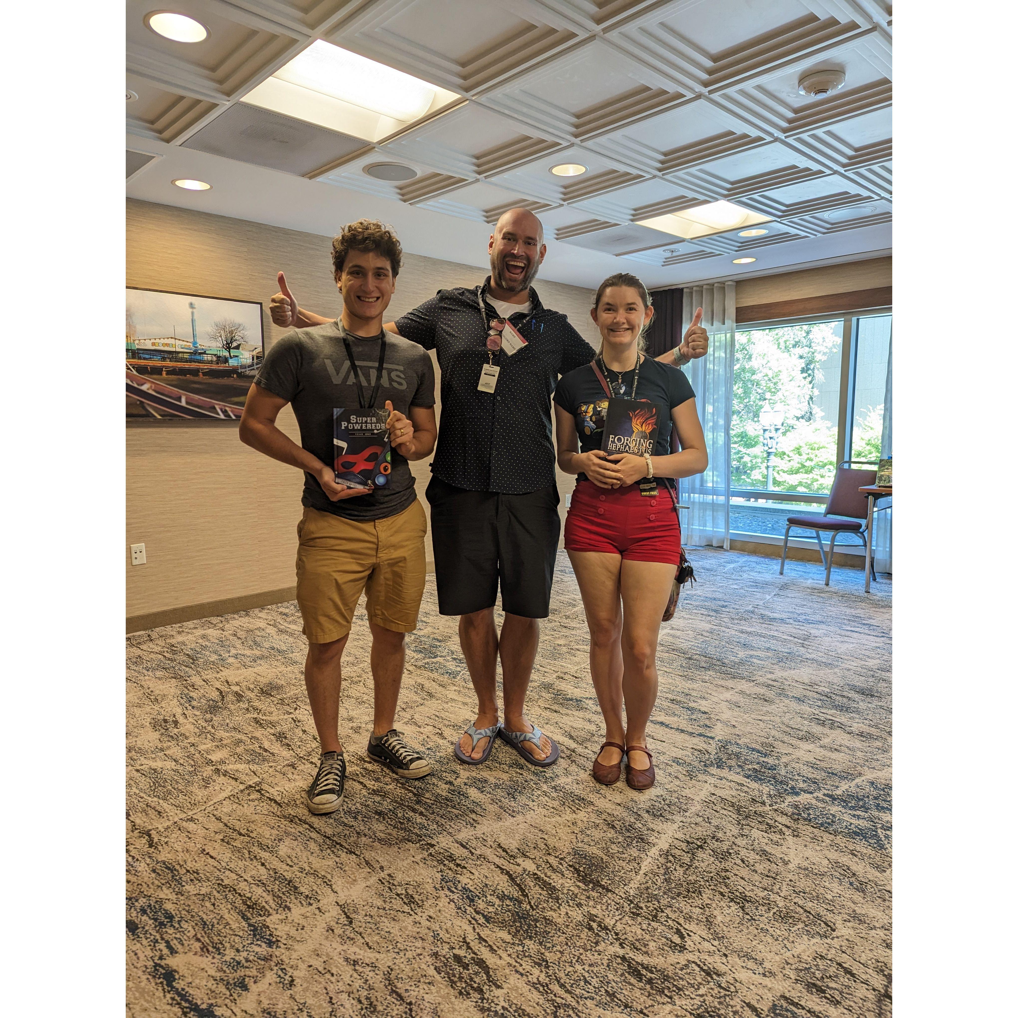 Andrew and Molly with Drew Hayes, one of our favorite authors and partially responsible for us meeting