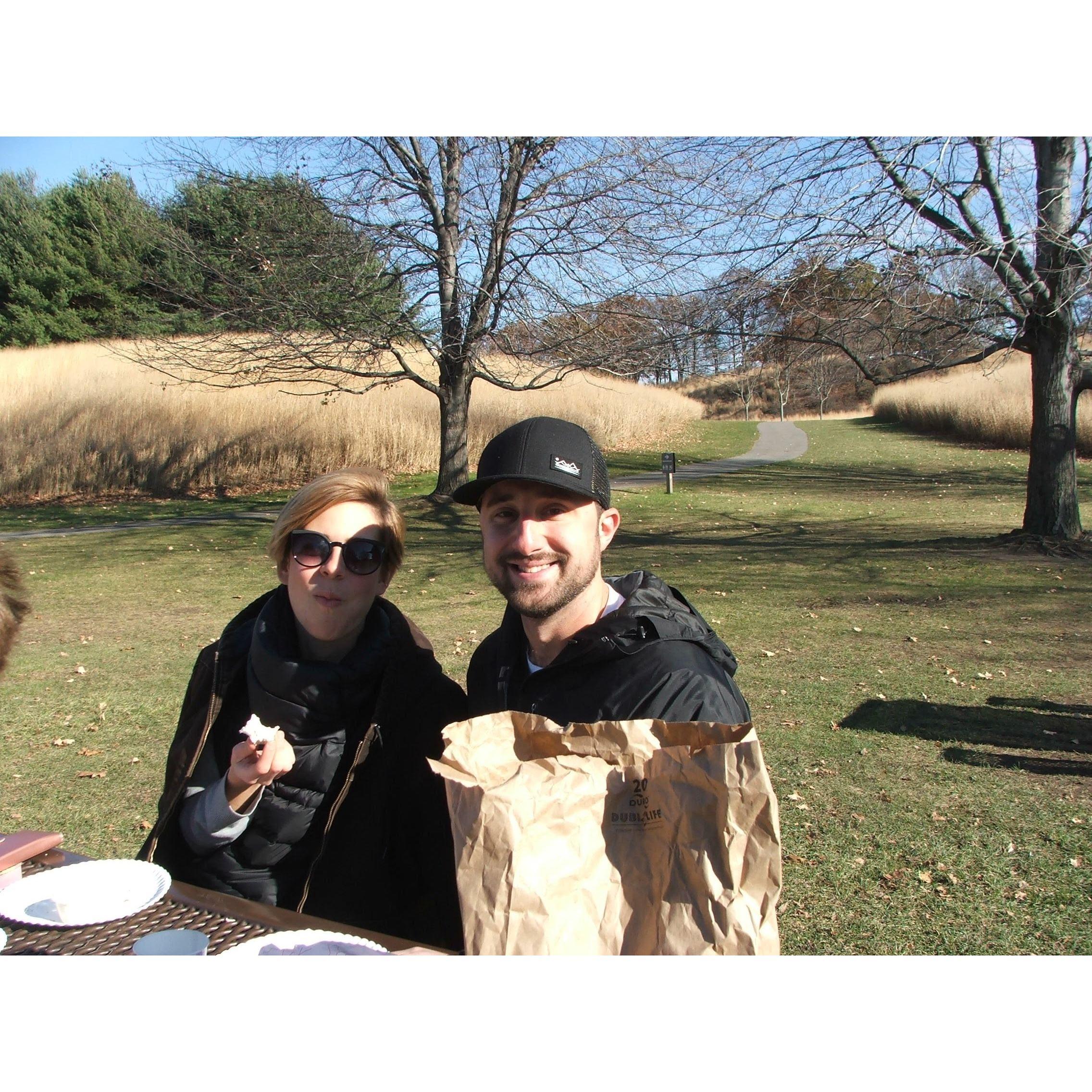 Celebrating Laura's birthday at Storm King Art Center