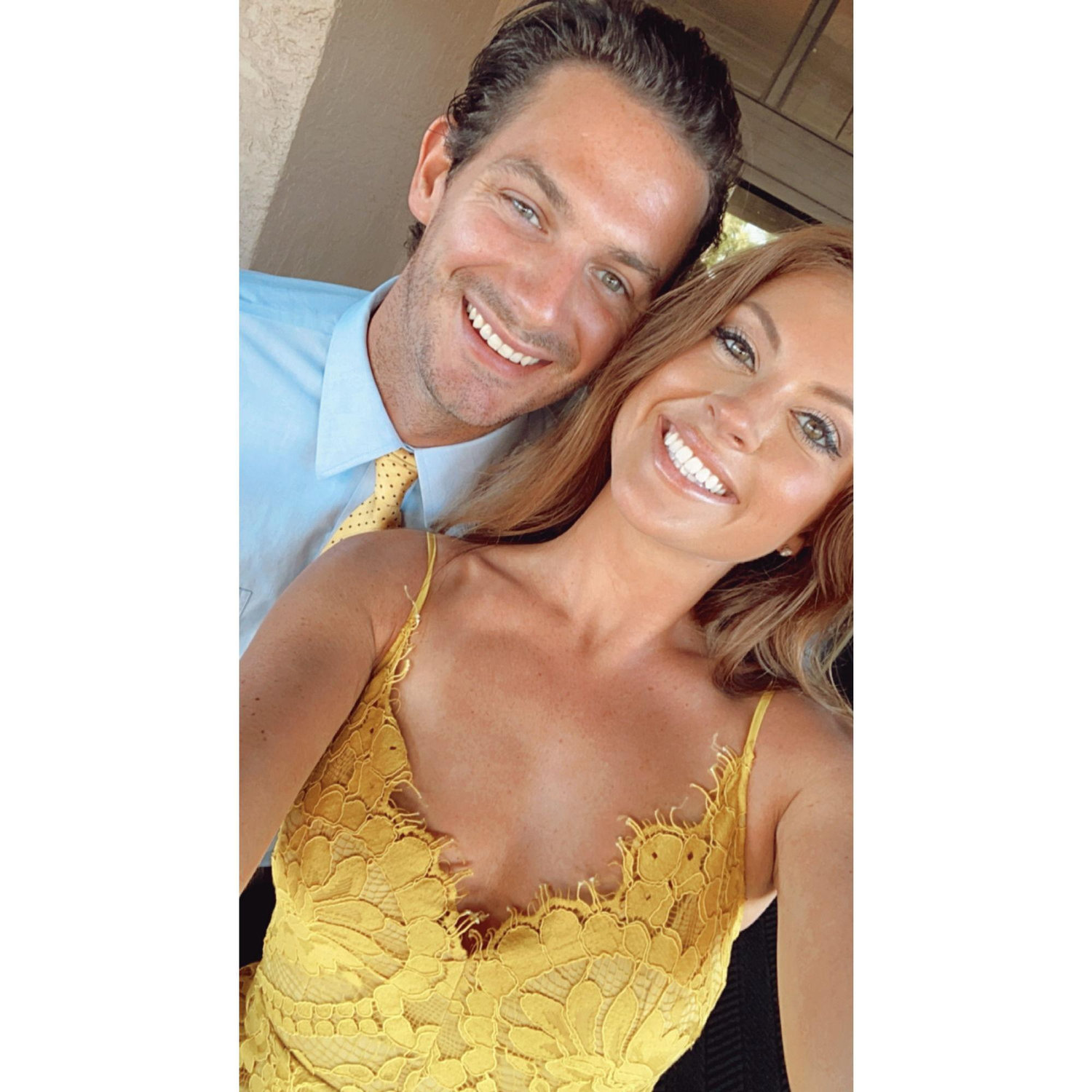 They went to so many weddings together over the next 3 years, but this wedding resulted in the first public social media post of them as a couple