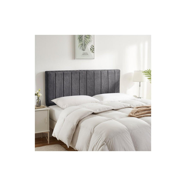 Upholstered Queen Headboard - Easy Assemble Wall Mounted Headboard with 3D Soundproof Wall Panels for Queen Size Bed - Gray