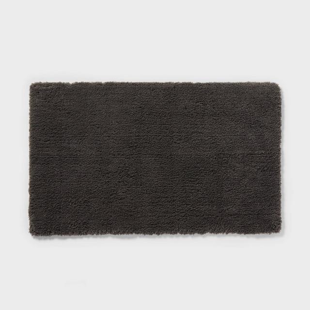 24"x40" Spa Plush Bath Rug Dark Gray - Threshold™