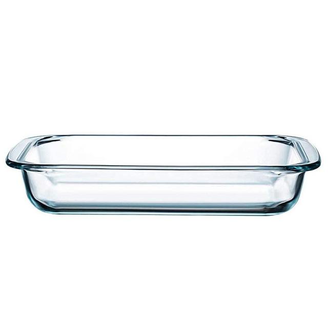 Clear Glass Baking Dish for Oven Glass Pan for Cooking Small Oblong Casserole Dish Rectangular Baking Pan Glass Bakeware,1 Piece (1 Quart)