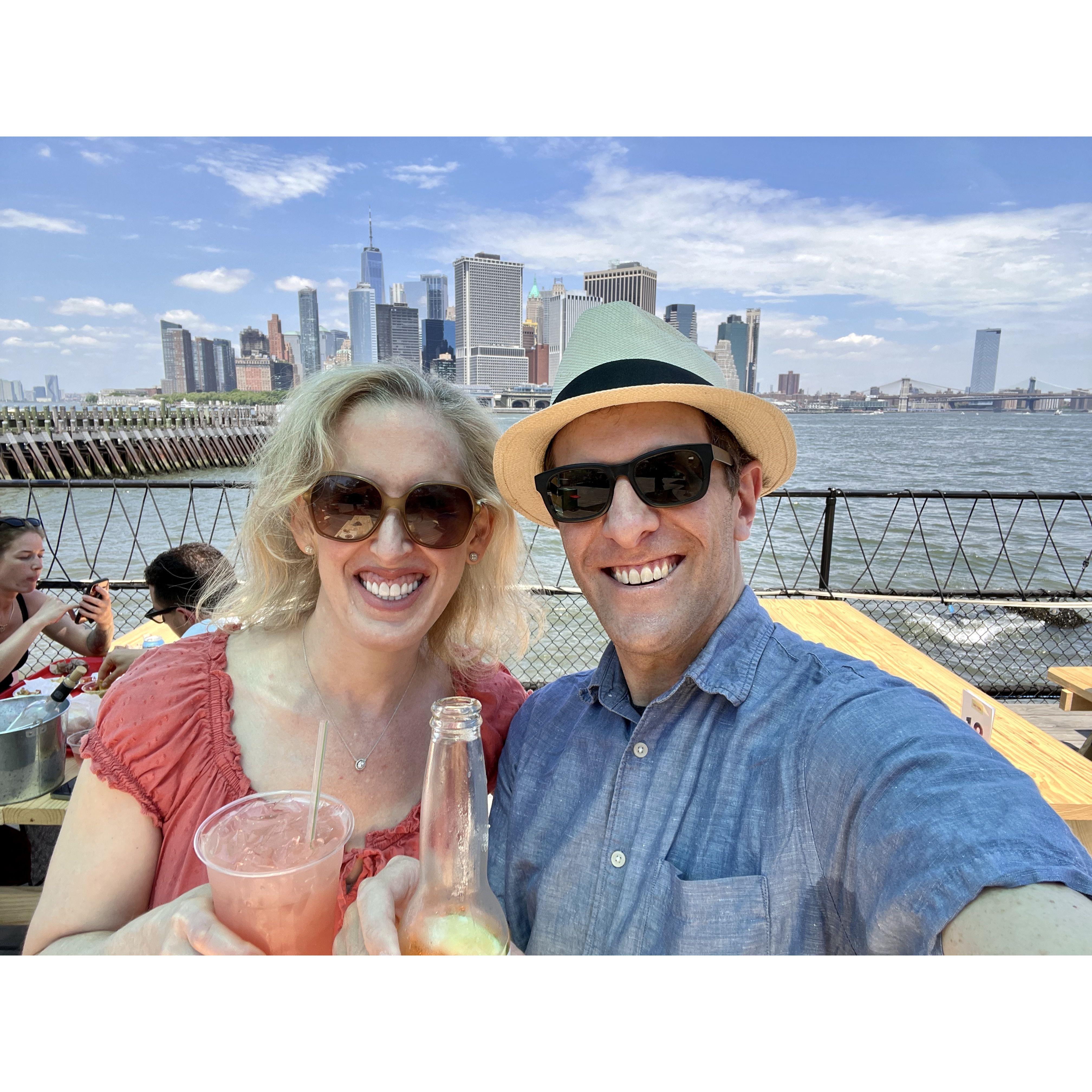 Enjoying the sunshine on Governors Island