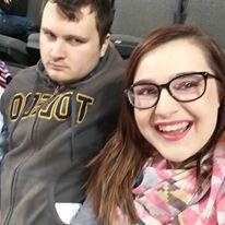 My first Toledo Walleyes game. Jeremy wasn't impressed that I needed to document the moment. 2017.