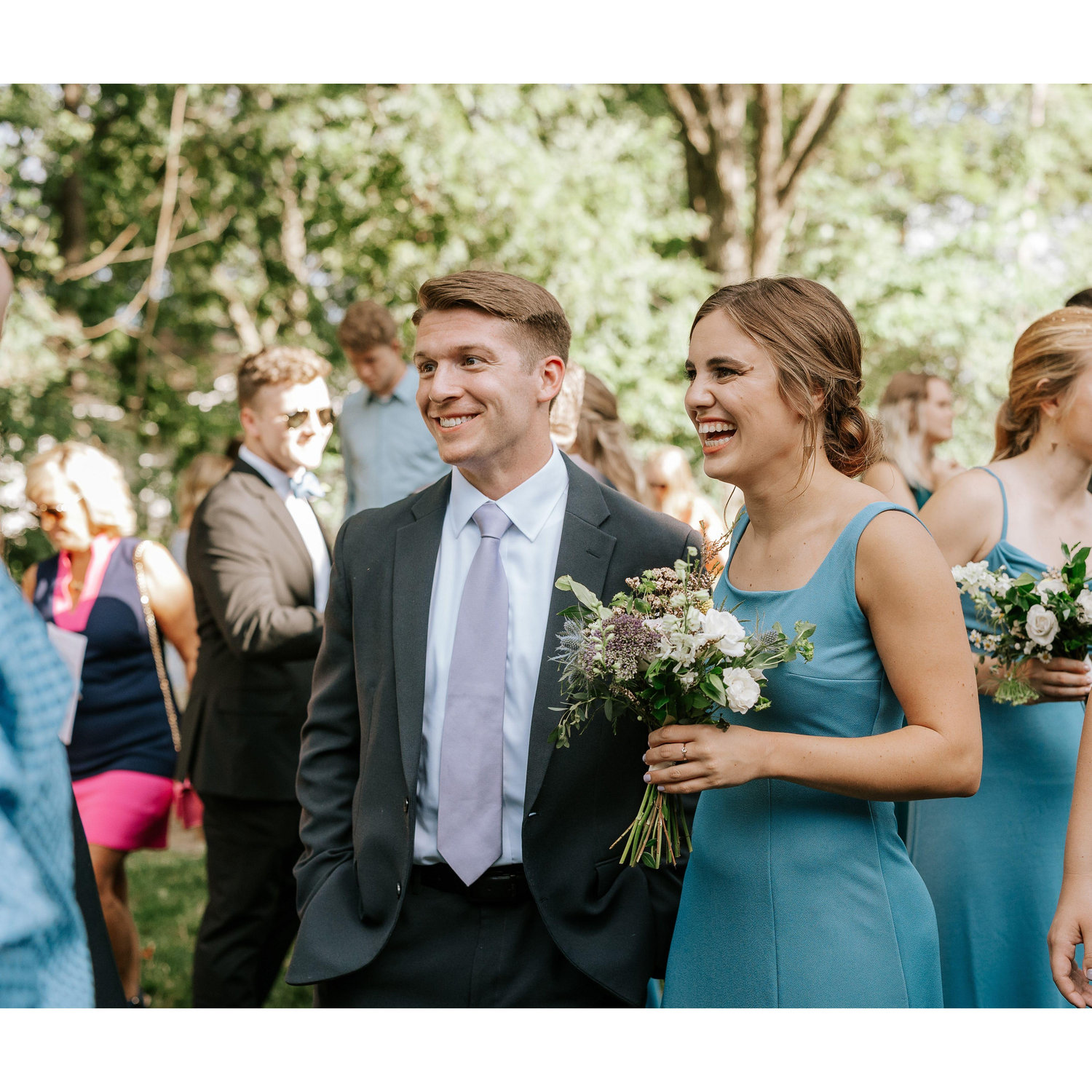 Second date - Abby's sister Chloe's wedding :) Walker met the entire extended family and sat at the head table.