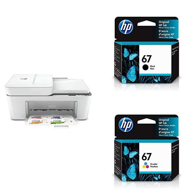 HP DeskJet Plus 4155 All-in-One Printer (3XV13A) with Ink Cartridges - 4 Colors