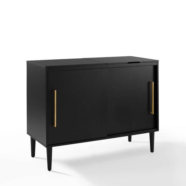 Everett Media Console Matte Black - Crosley