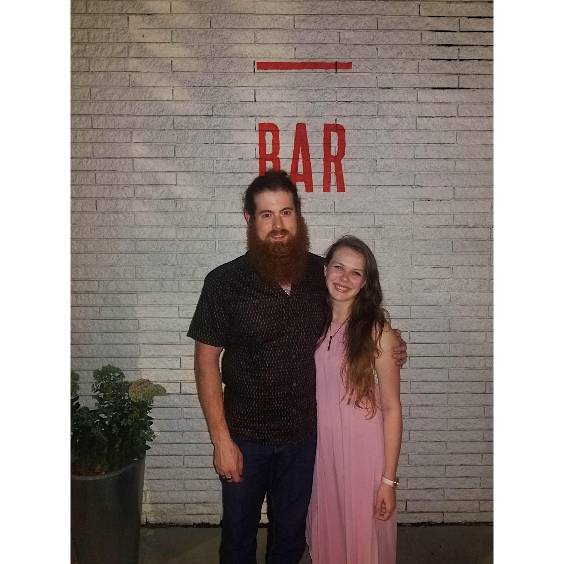 Our six month anniversary dinner!
