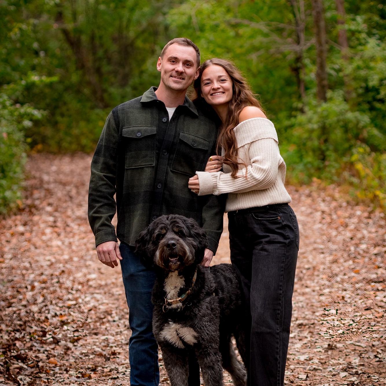 A favorite photo from our engagement shoot, with our favorite boy!