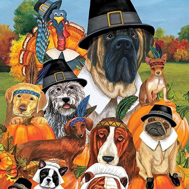Briarwood Lane Give Thanks Dogs Thanksgiving Garden Flag Humor Pets 12.5" x 18"