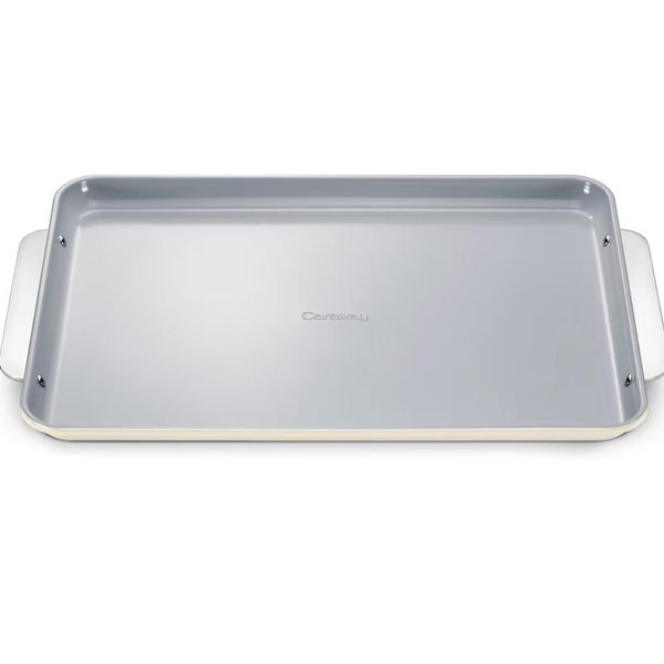 Caraway Non-Stick Ceramic Baking Sheet - Non-Toxic - Large (18" x 13") - Cream