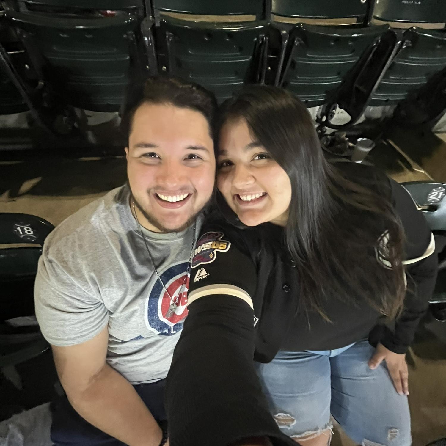We went to a SOX game with our friends :)