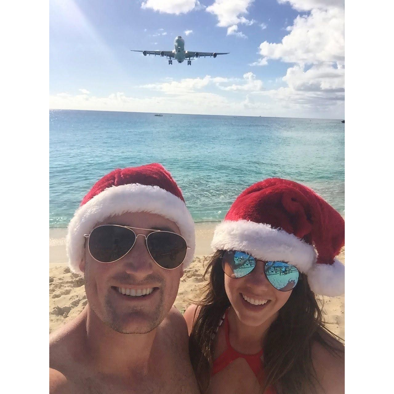 Maho Beach in St. Maarten December 2016