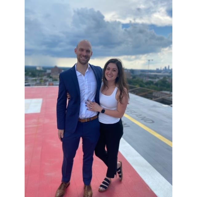 Post engagement and on cloud 9....better yet, on the helipad.